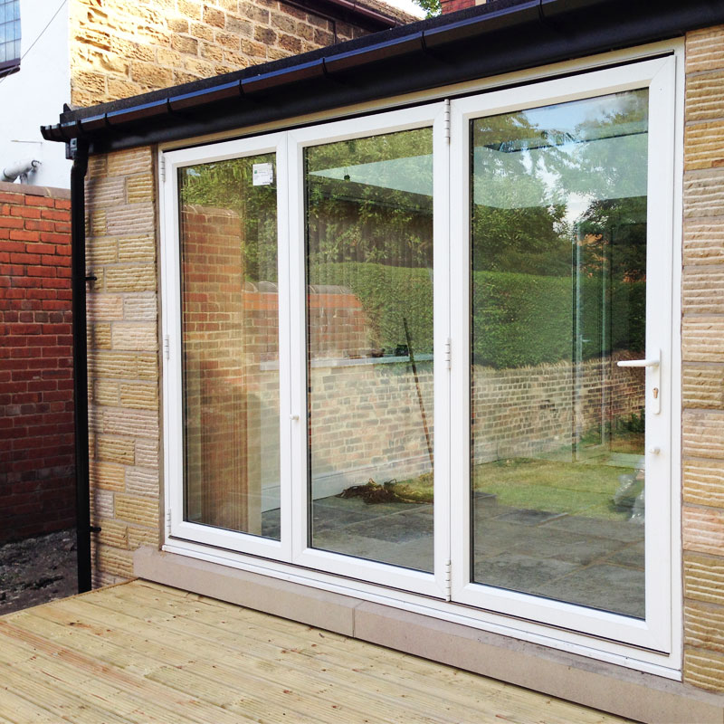 8ft White uPVC Bifold Folding Door Set Flying Doors